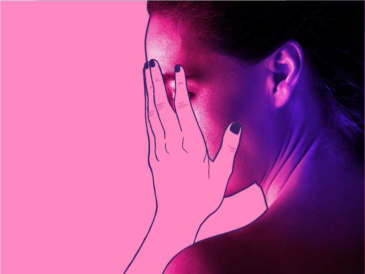 Profil ženy s depresiou